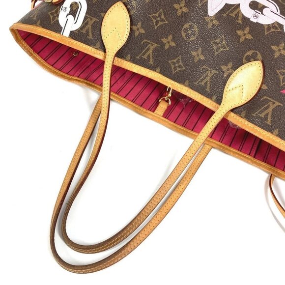 LOUIS VUITTON M41991 Monogram Bay Neverfull MM Tote Bag Shoulder Bag pink/Brown - Picture 8 of 16